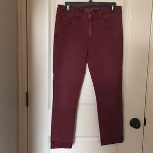 American Eagle maroon jeans sz 8